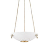 Hudson Valley Lighting Plaster No.2 Aged Brass/White Plaster 18W X 18L X 9.5H Pendant