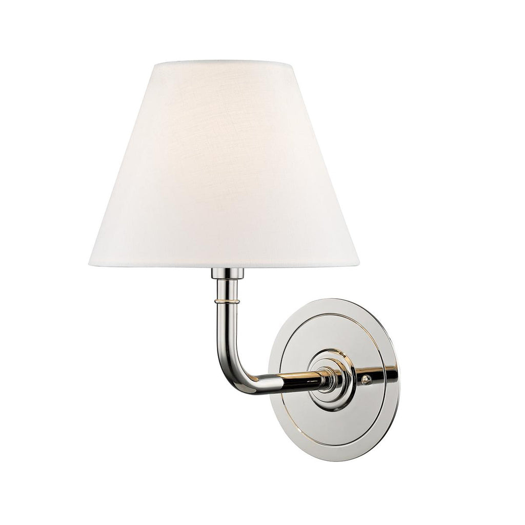 Hudson Valley Lighting Signature No.1 Polished Nickel 8W x 8L x 11.25H Wall Sconce