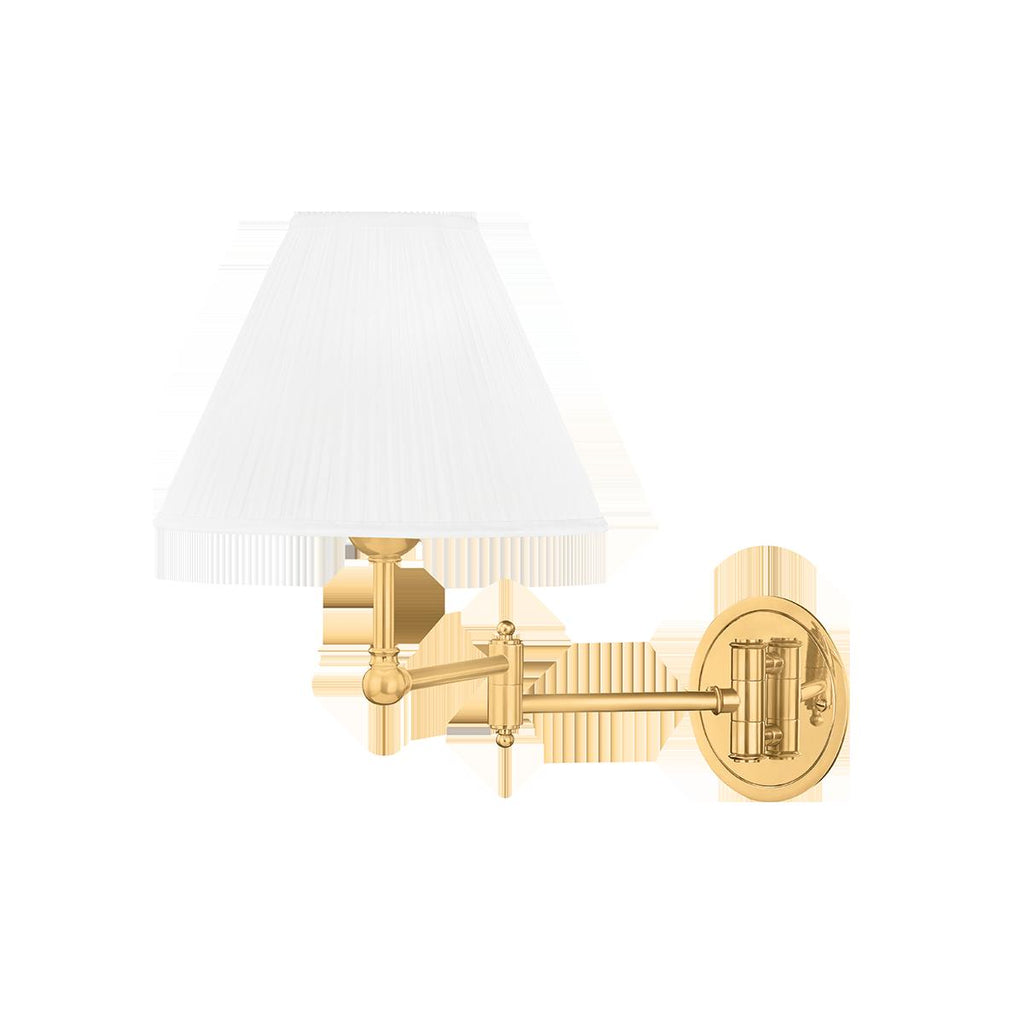 Hudson Valley Lighting Signature No.1 Aged Brass 10W x 10L x 14H Wall Sconce