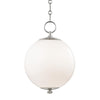 Hudson Valley Lighting Sphere No.1 Polished Nickel 11.25W X 11.25L X 15.25H Pendant