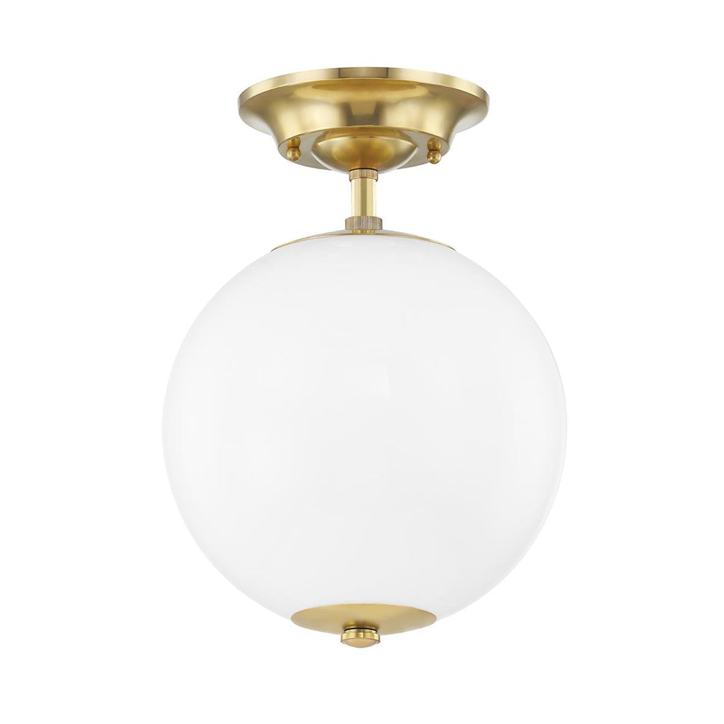 Hudson Valley Lighting Sphere No.1 Aged Brass 10W x 10L x 13.75H Semi-Flush Mount