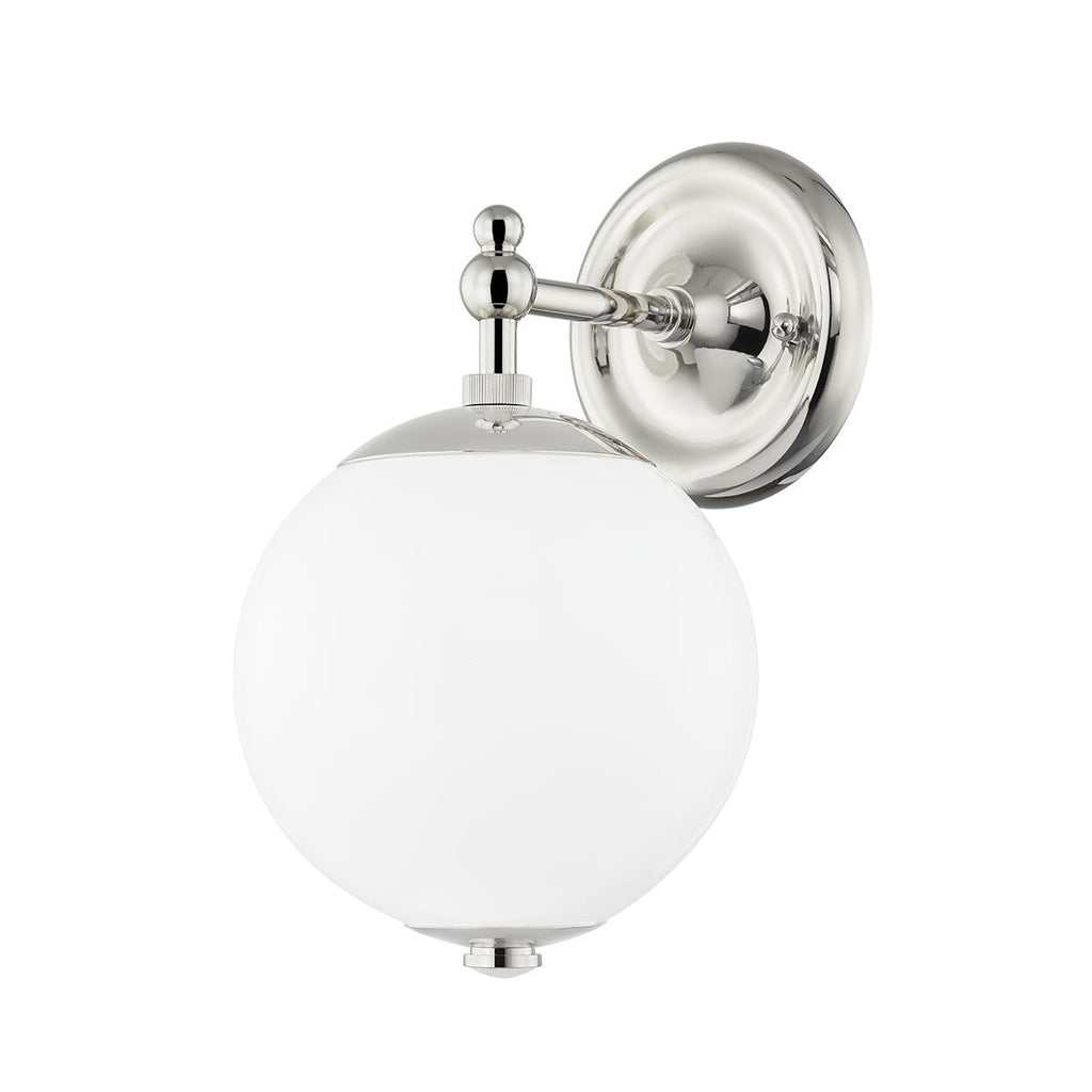 Hudson Valley Lighting Sphere No.1 Polished Nickel 6.5W x 6.5L x 11H Wall Sconce