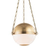 Hudson Valley Lighting Sphere No.2 Aged Brass 16.5W X 16.5L X 12.75H Pendant