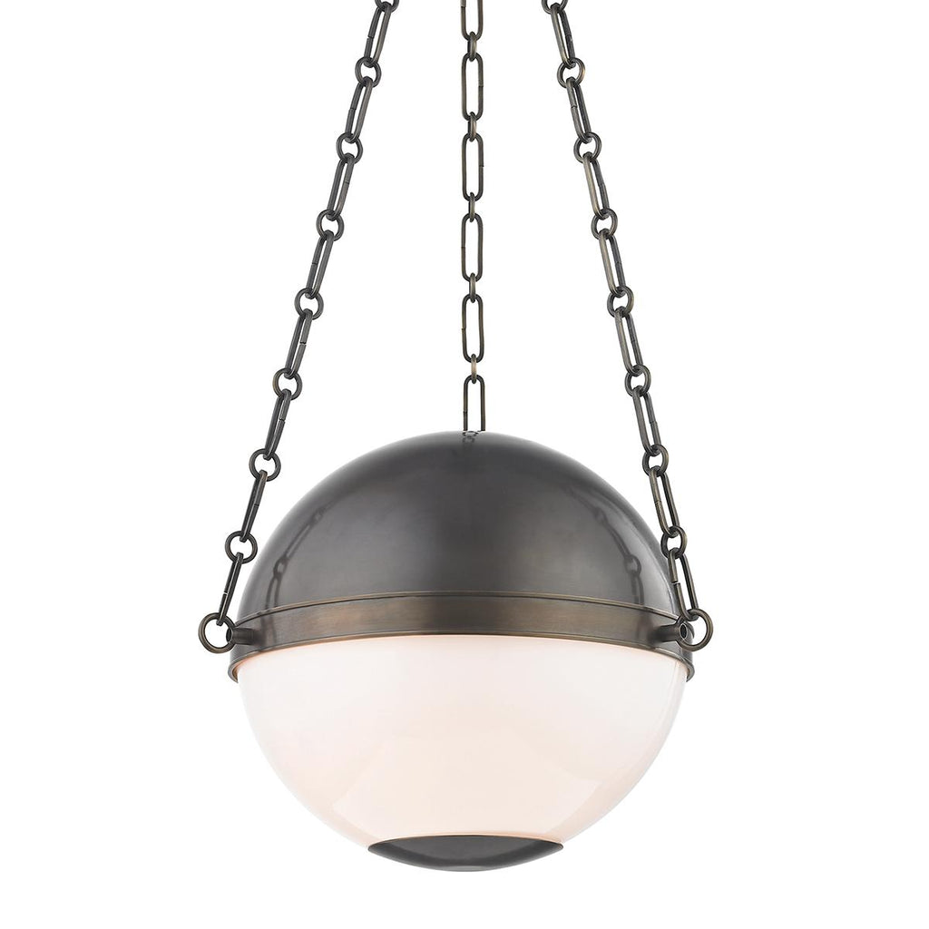 Hudson Valley Lighting Sphere No.2 Distressed Bronze 16.5W x 16.5L x 12.75H Pendant