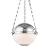 Hudson Valley Lighting Sphere No.2 Polished Nickel 16.5W X 16.5L X 12.75H Pendant