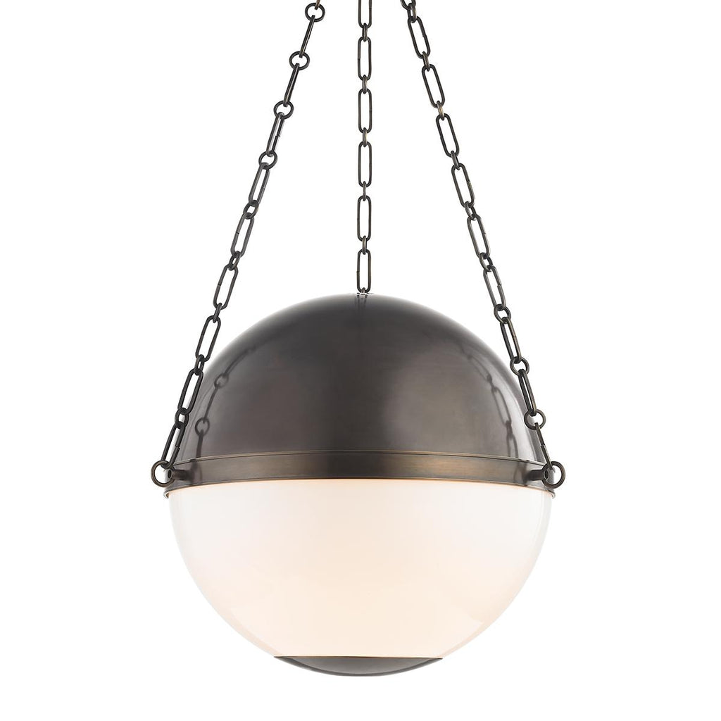 Hudson Valley Lighting Sphere No.2 Distressed Bronze 20.5W x 20.5L x 17H Pendant