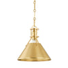 Hudson Valley Lighting Metal No. 2 Aged Brass 9.5W X 9.5L X 9.25H Pendant