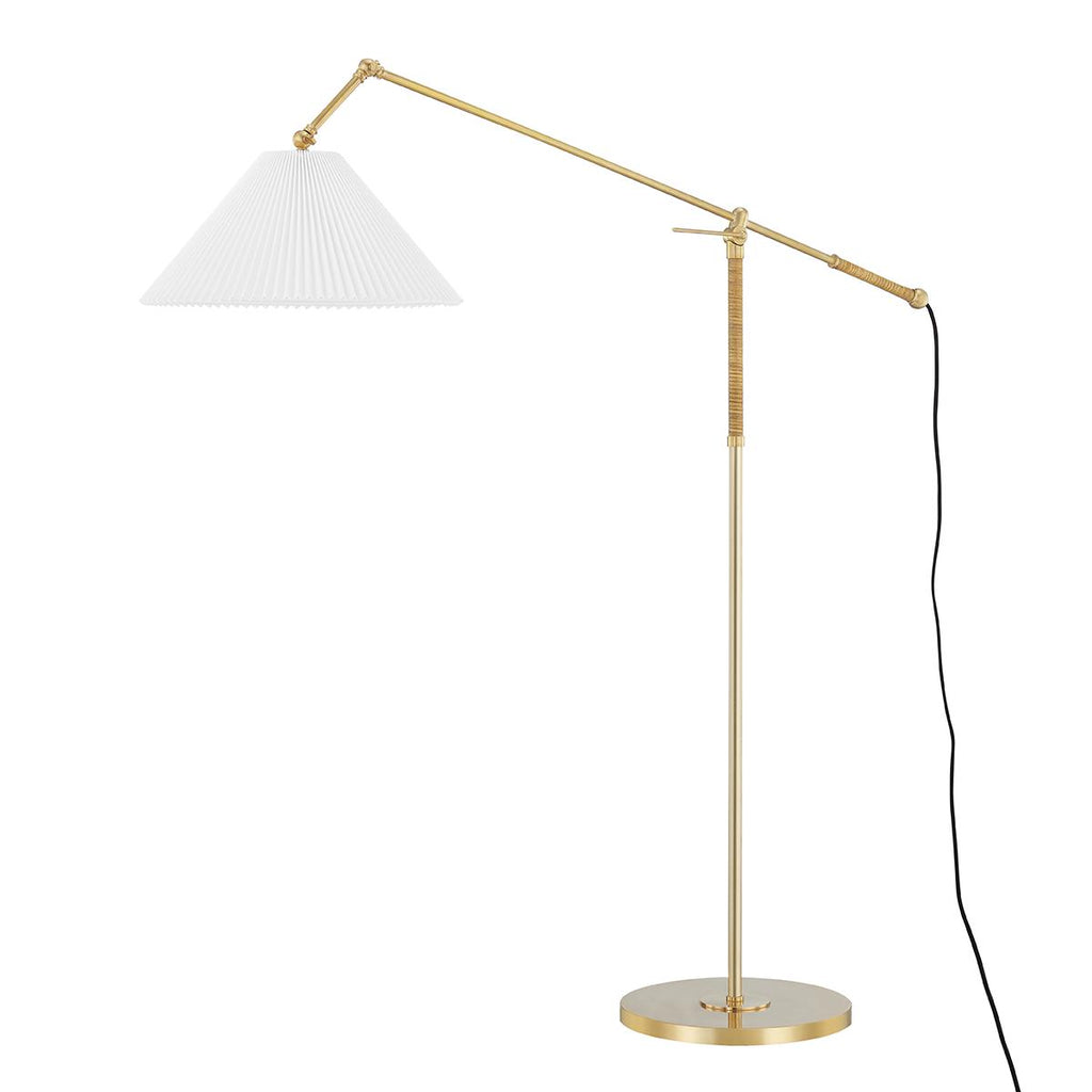 Hudson Valley Lighting Dorset Aged Brass 16.25W x 45.5L x 56.25H Floor Lamp