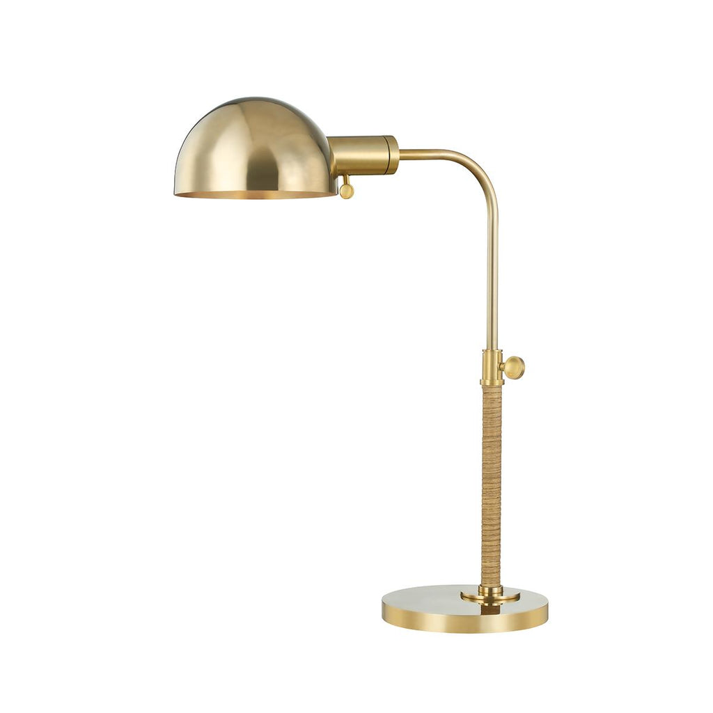 Hudson Valley Lighting Devon Aged Brass 7.25W x 7.25L x 18H Table Lamp