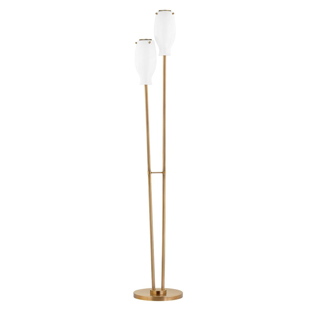 Troy Lighting GEYSER PATINA BRASS 12W x 12L x 68H Floor Lamp