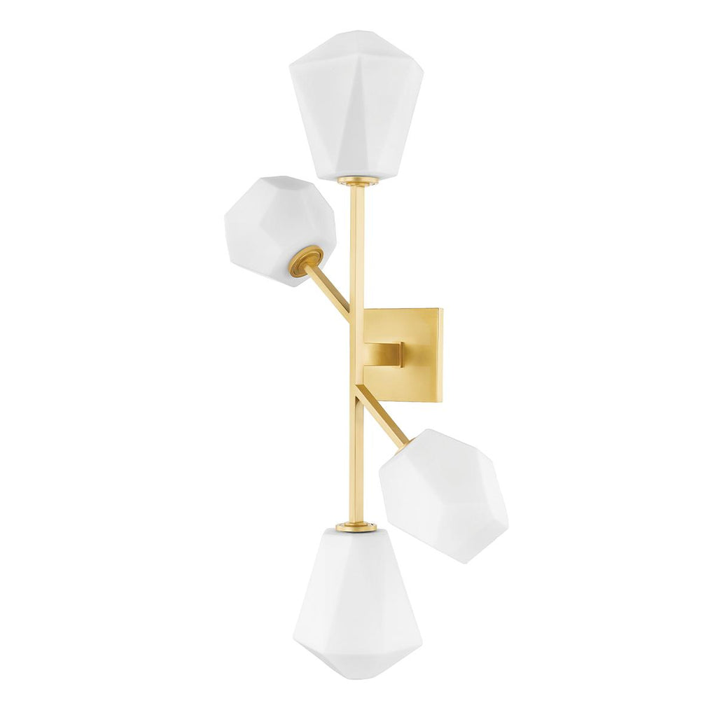 Hudson Valley Lighting Tring Aged Brass 16.25W x 16.25L x 32H Wall Sconce