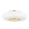 Hudson Valley Lighting Blyford Aged Brass 9.5W X 9.5L X 3.25H Flush Mount