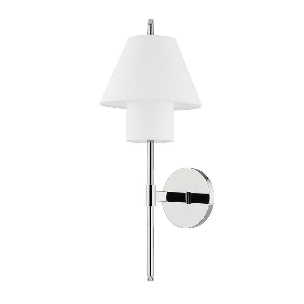 Hudson Valley Lighting Glenmoore Polished Nickel 7.75W x 7.75L x 19.5H Wall Sconce