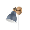 Troy Lighting Makin Patina Brass/Slate Blue 6W X 6L X 9.5H Wall Sconce