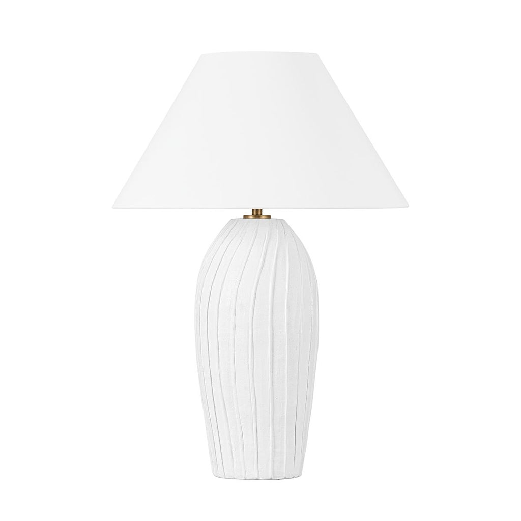 Troy Lighting DEACON PATINA BRASS/CERAMIC LOFT WHITE 21.5W x 21.5L x 31.5H Table Lamp