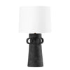 Troy Lighting Santa Cruz Patina Brass And Ceramic Artifact Black 15.5W X 15.5L X 28.5H Table Lamp