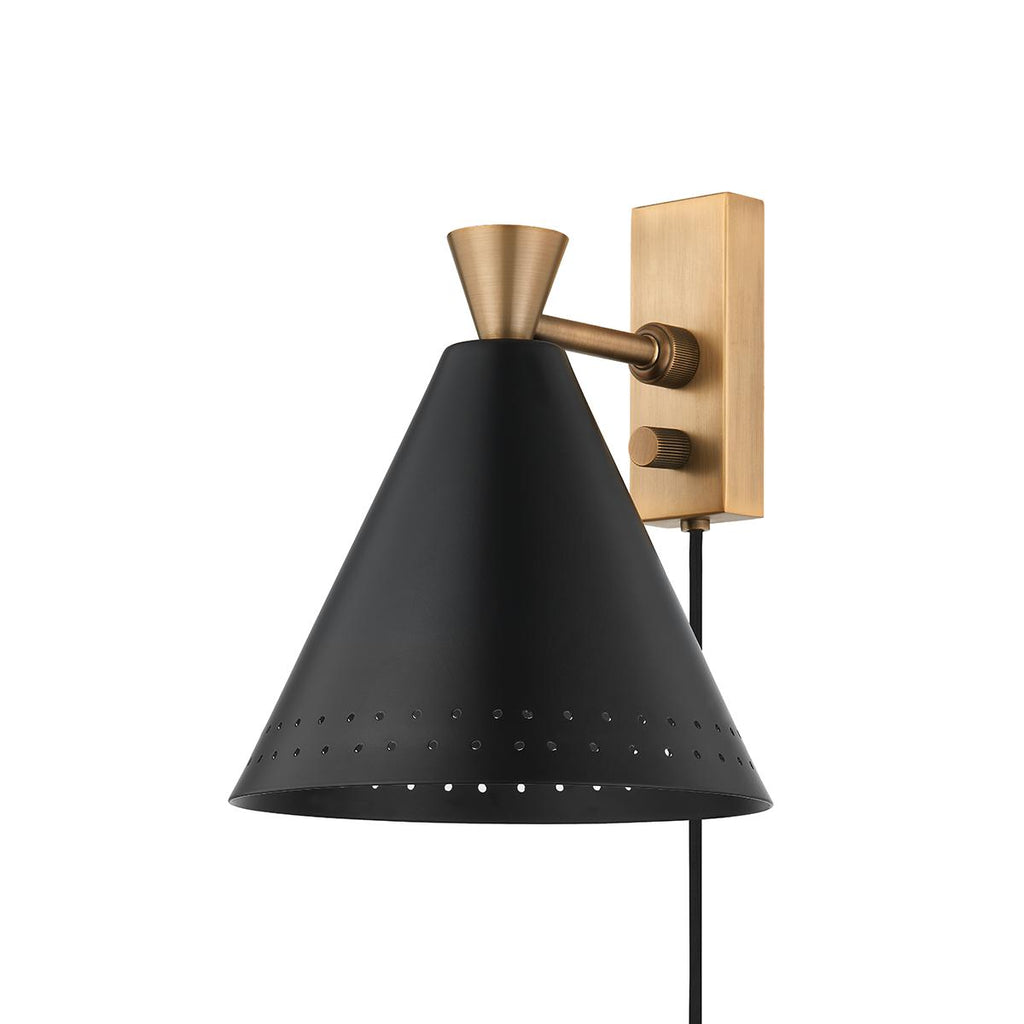 Troy Lighting Marvin PATINA BRASS 8.25W x 8.25L x 10H Wall Sconce