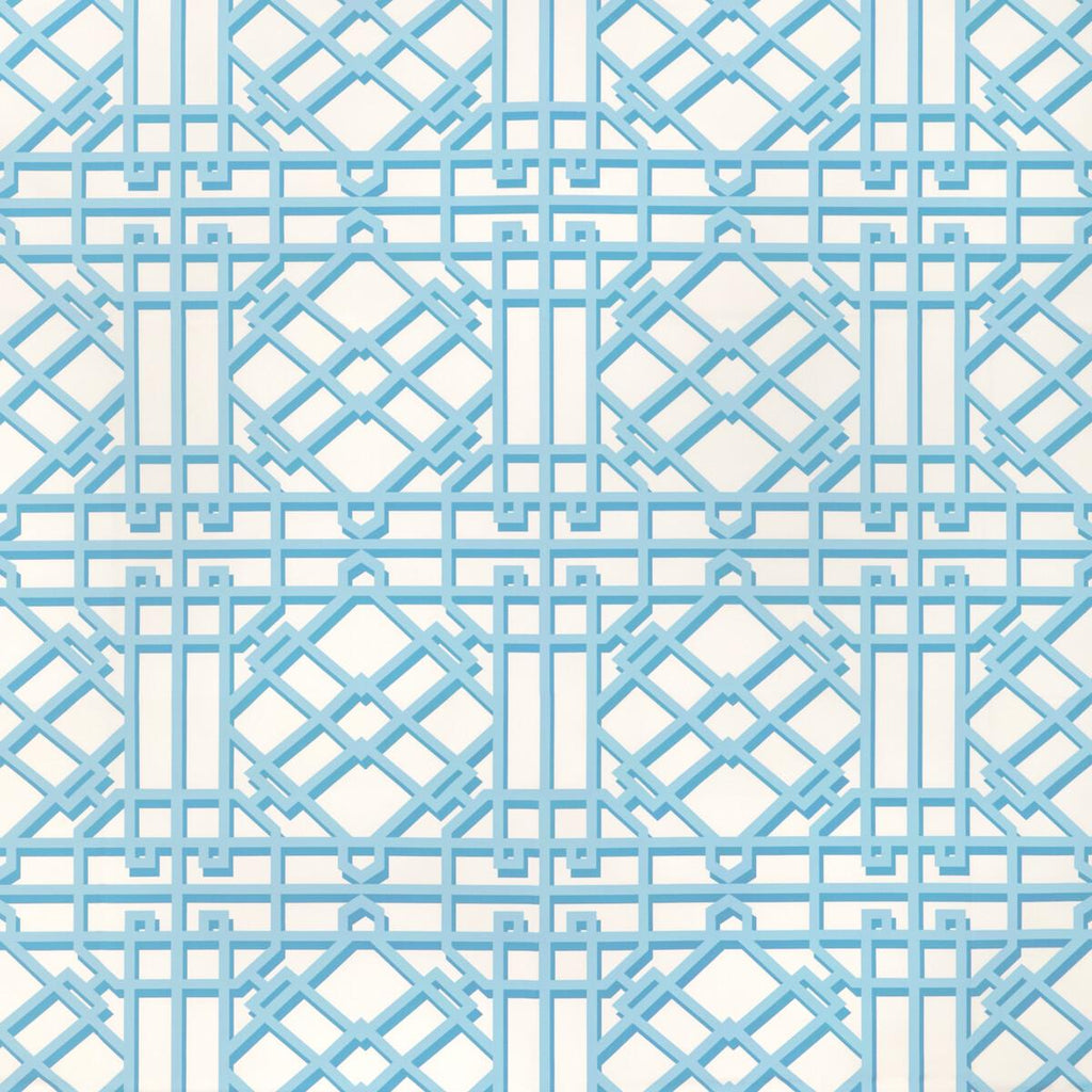 Brunschwig & Fils PAVILION TRELLIS AQUA Fabric