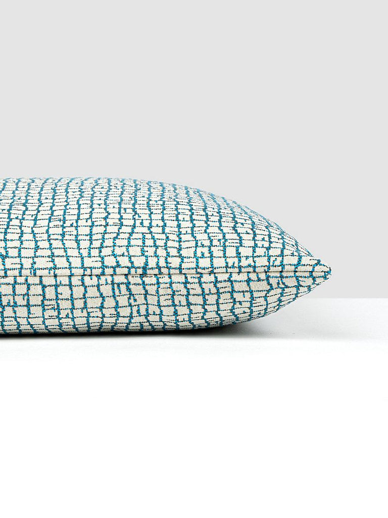 Scalamandre Troya Beach Outdoor 22 X 22 - Turquoise Pillow