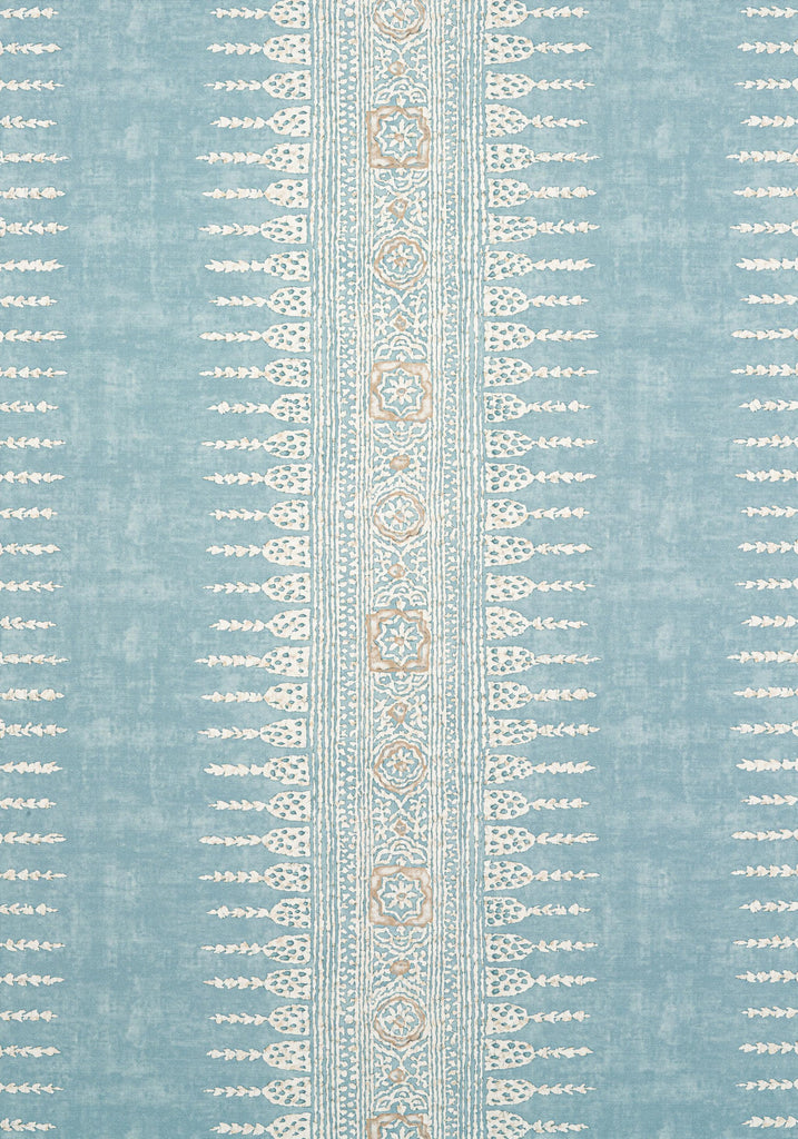 Anna French JAVANESE STRIPE Spa Blue Fabric