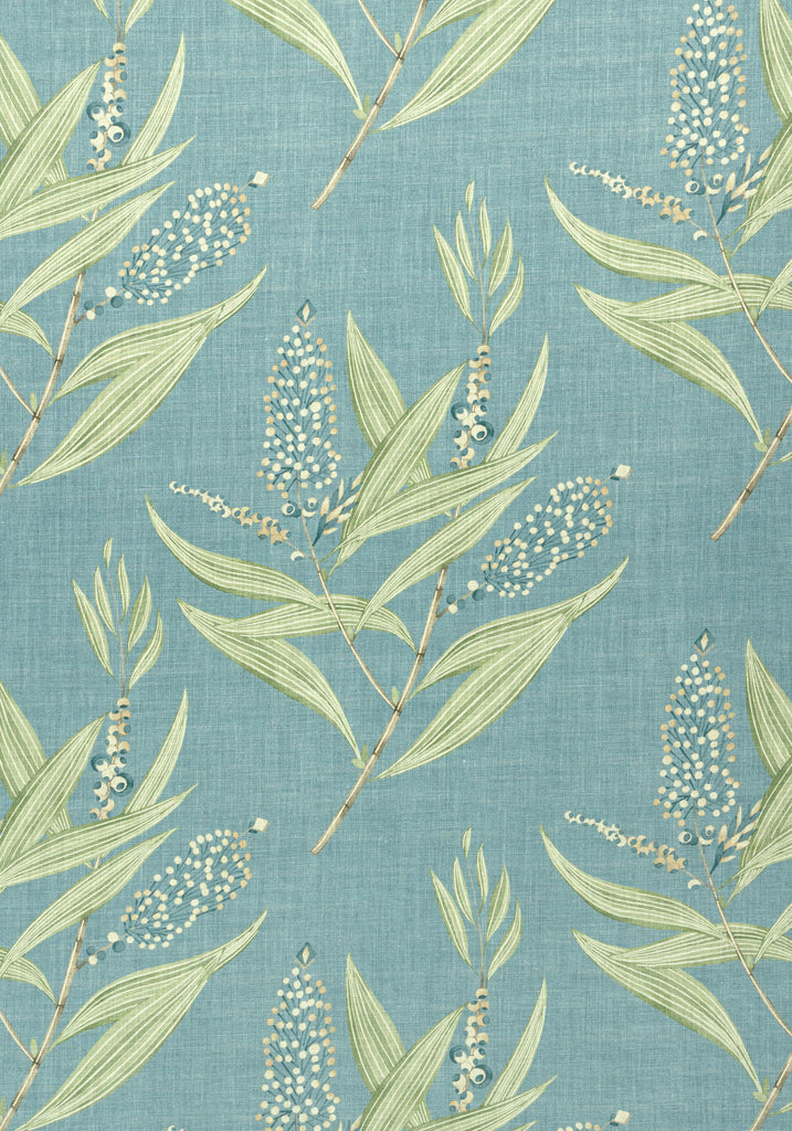 Anna French WINTER BUD Teal Fabric