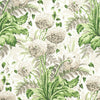 Anna French Dahlia Spring On White Fabric