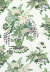 Anna French Fairbanks Green And White Fabric