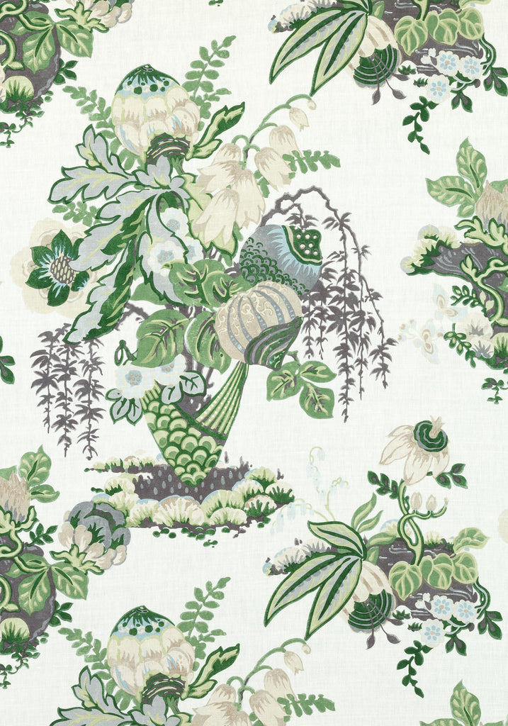 Anna French FAIRBANKS Green and White Fabric