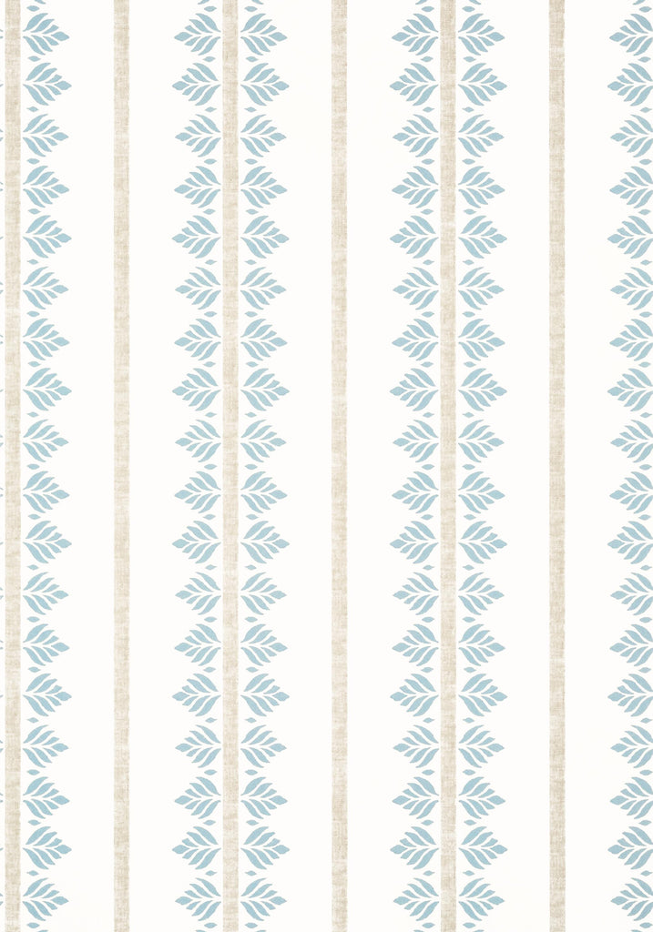 Thibaut FERN STRIPE Spa Blue Wallpaper