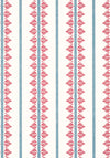 Anna French Fern Stripe Red And Blue Wallpaper