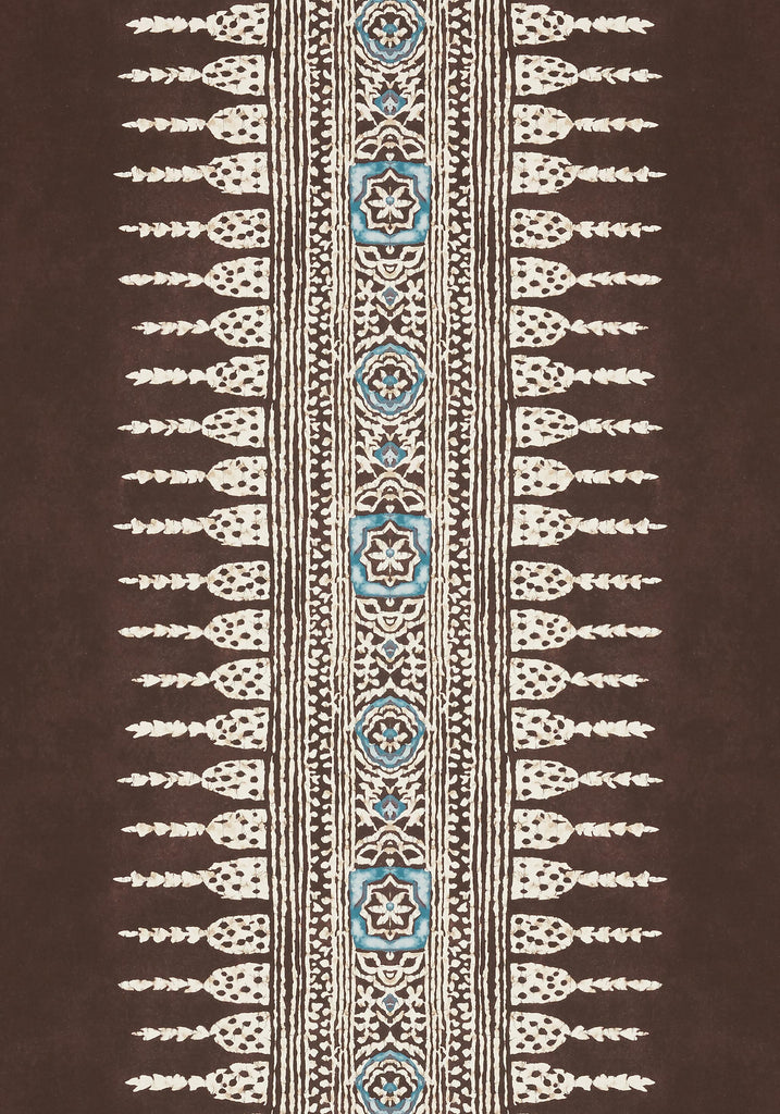 Thibaut JAVANESE STRIPE Brown Wallpaper