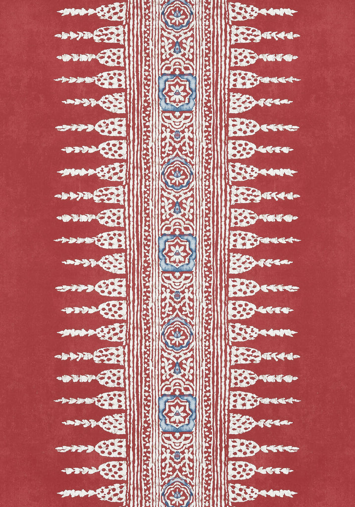 Thibaut JAVANESE STRIPE Red Wallpaper