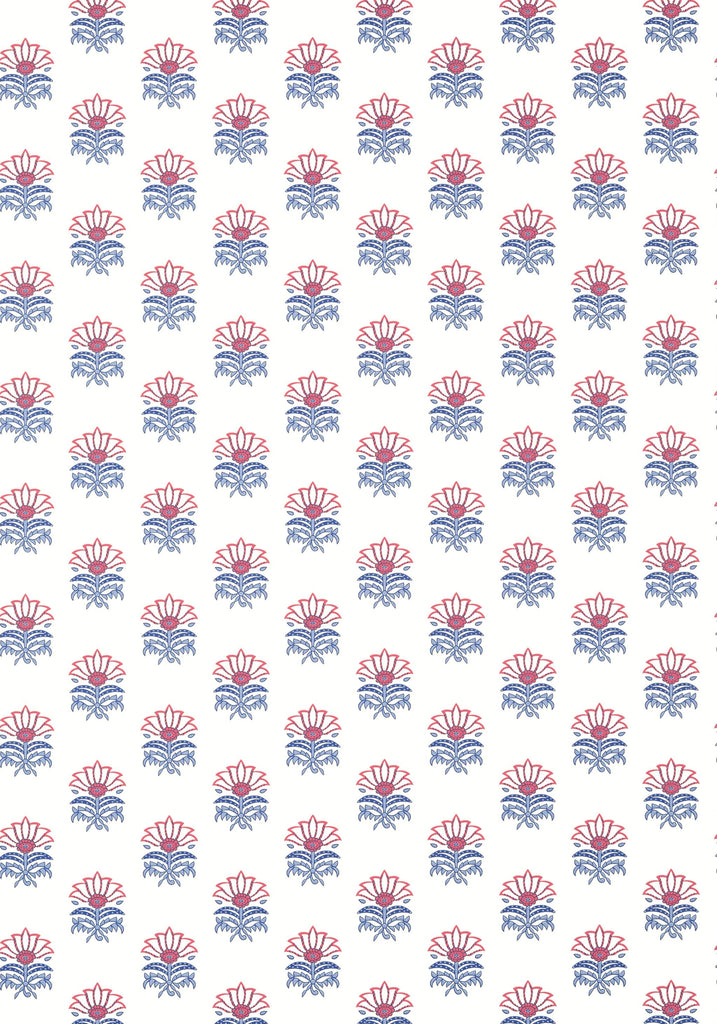 Thibaut MILFORD Red and Blue Wallpaper