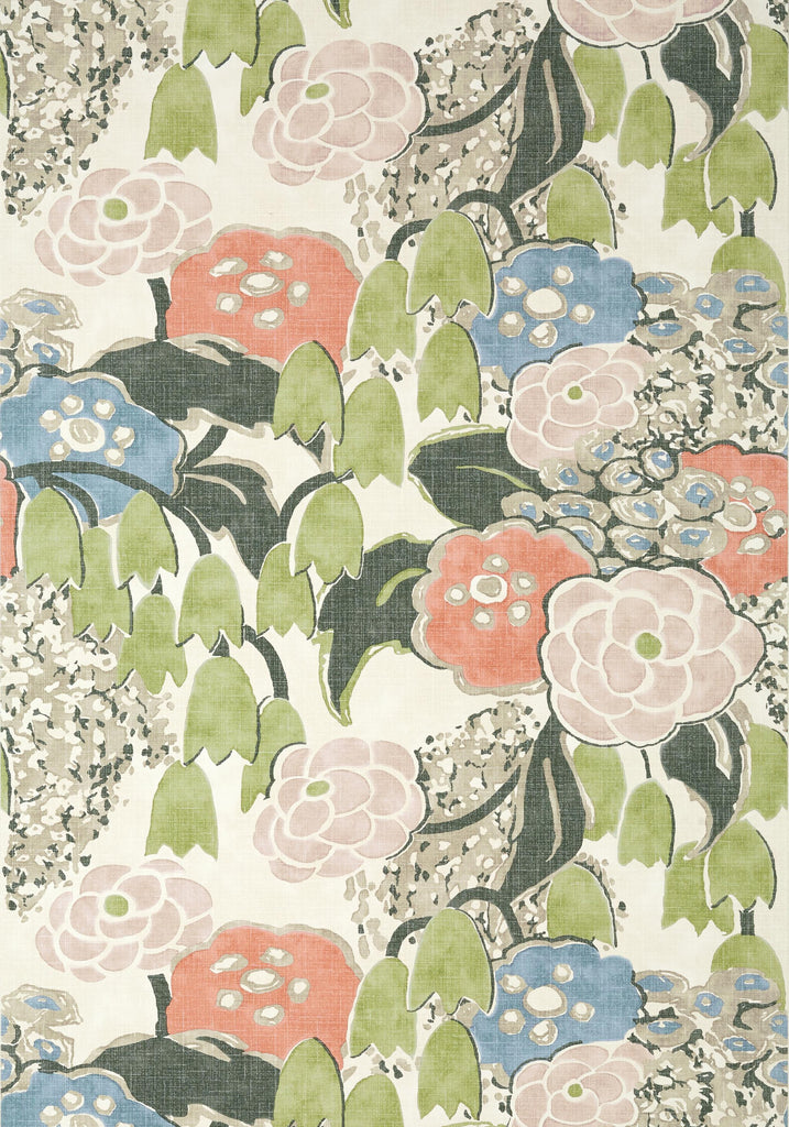 Anna French LAURA Blush and Green Wallpaper