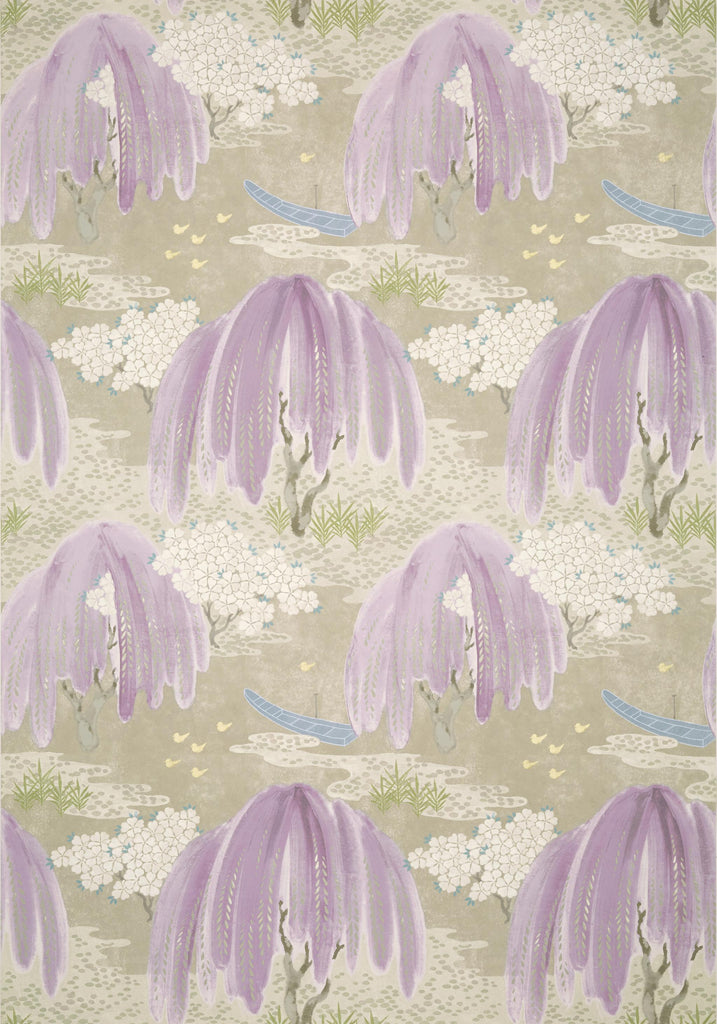 Thibaut WILLOW TREE Lavender Wallpaper