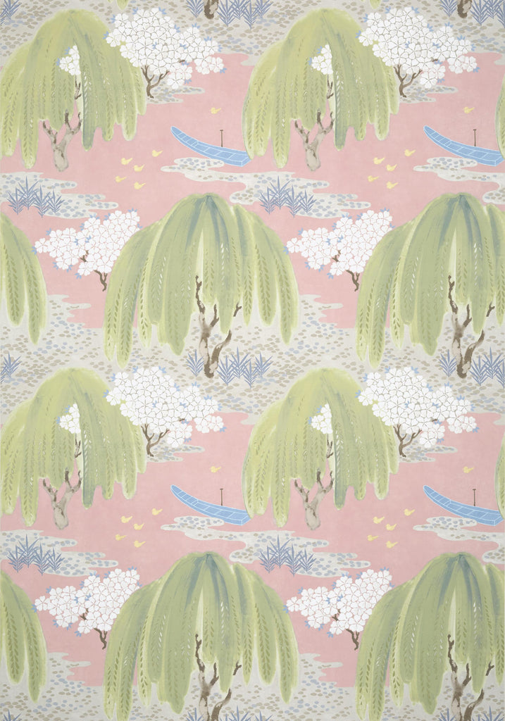 Thibaut WILLOW TREE Blush Wallpaper