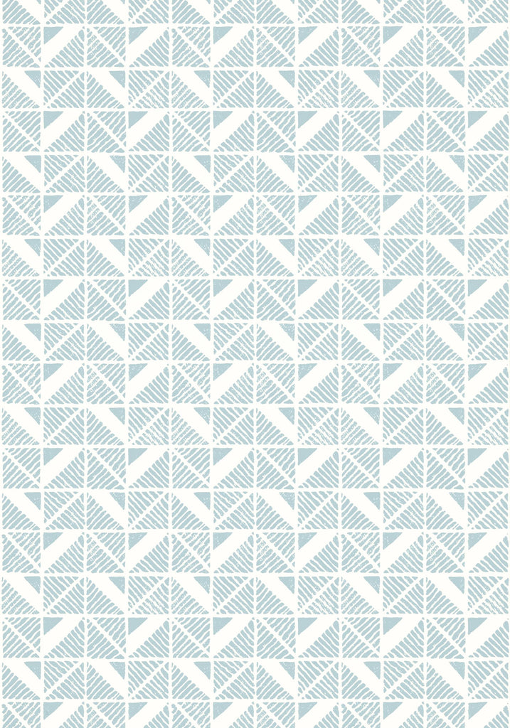 Thibaut BLOOMSBURY SQUARE Soft Blue Wallpaper