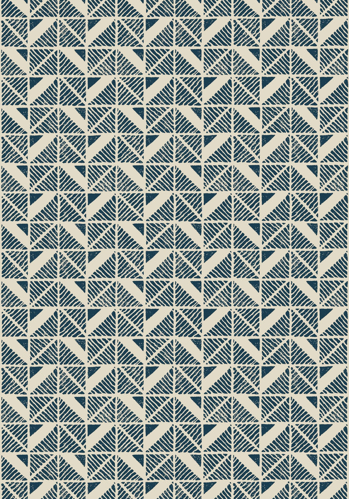 Thibaut BLOOMSBURY SQUARE Navy Wallpaper