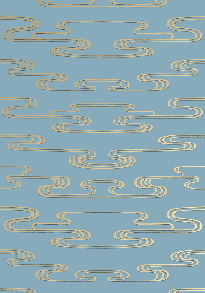 Anna French CLOUDWATER Metallic Gold on Mineral Wallpaper