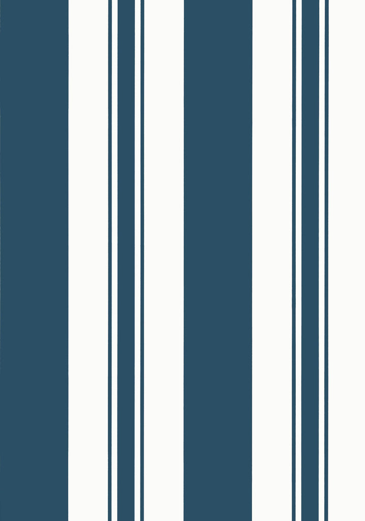 Thibaut KESWICK STRIPE Navy Wallpaper