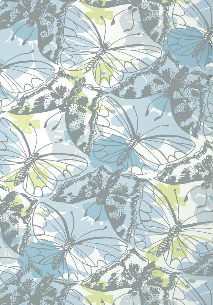 Anna French PAXTON Soft Blue Wallpaper