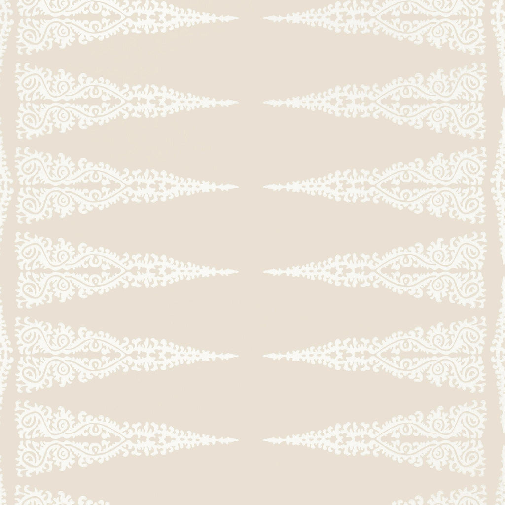 Thibaut ELLERY STRIPE White on Beige Wallpaper