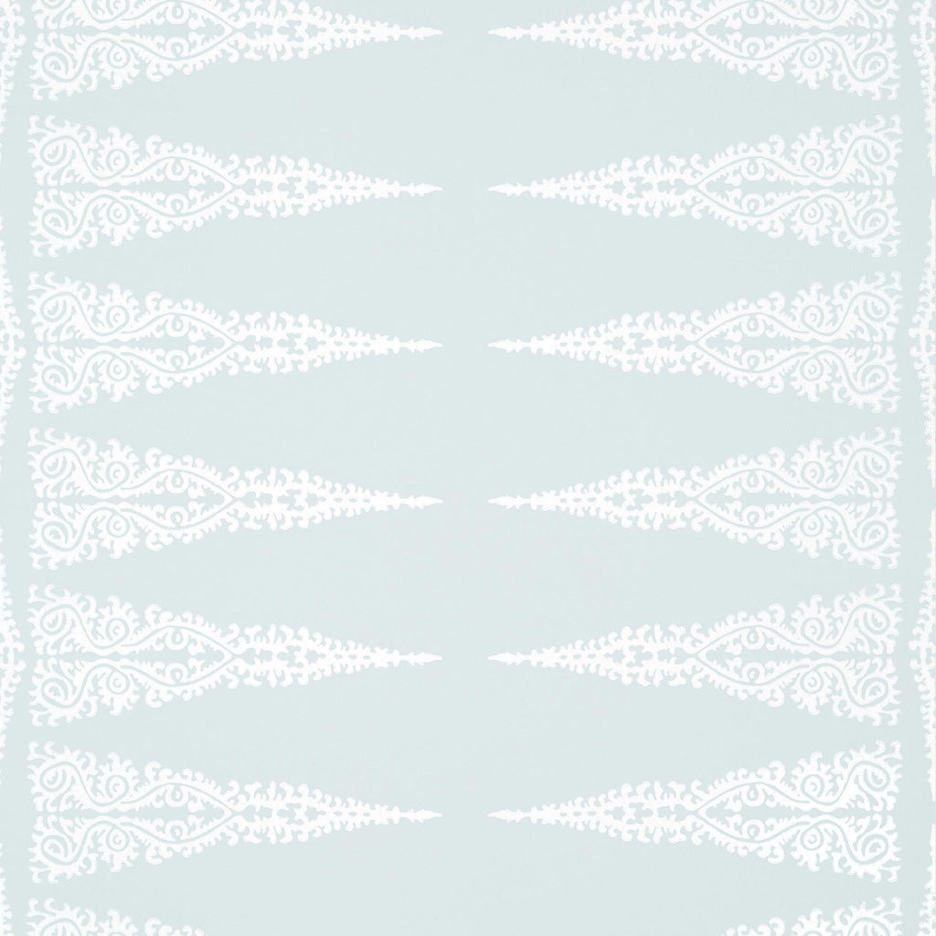 Thibaut ELLERY STRIPE White on Soft Blue Wallpaper