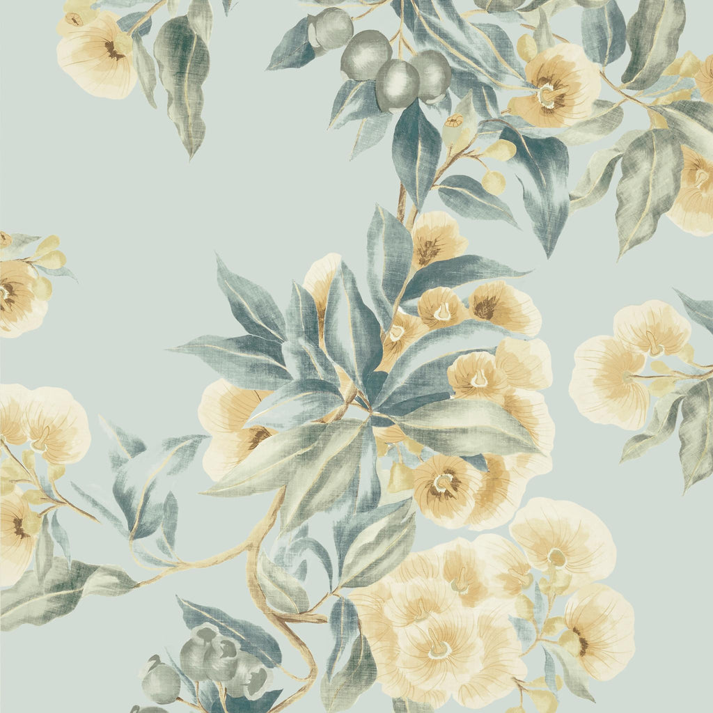 Thibaut CAMELLIA GARDEN Soft Gold Wallpaper