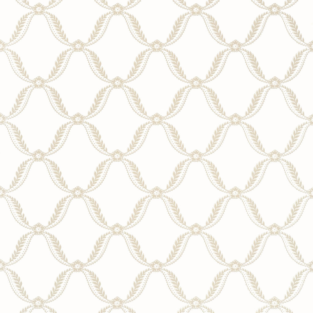 Anna French TATE TRELLIS Beige Wallpaper