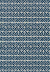 Anna French Jules Navy On Flax Wallpaper