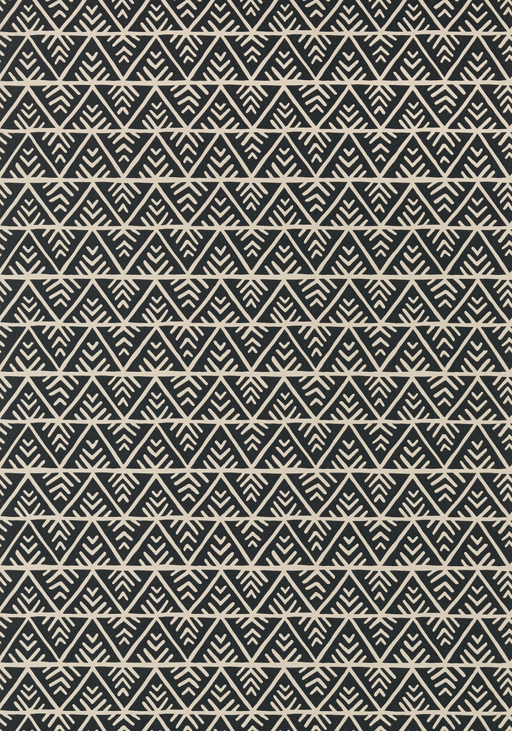 Thibaut JULES Black on Flax Wallpaper