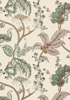 Anna French Kalamkari Vine Red And Gold Wallpaper