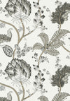 Anna French Kalamkari Vine Black And White Wallpaper