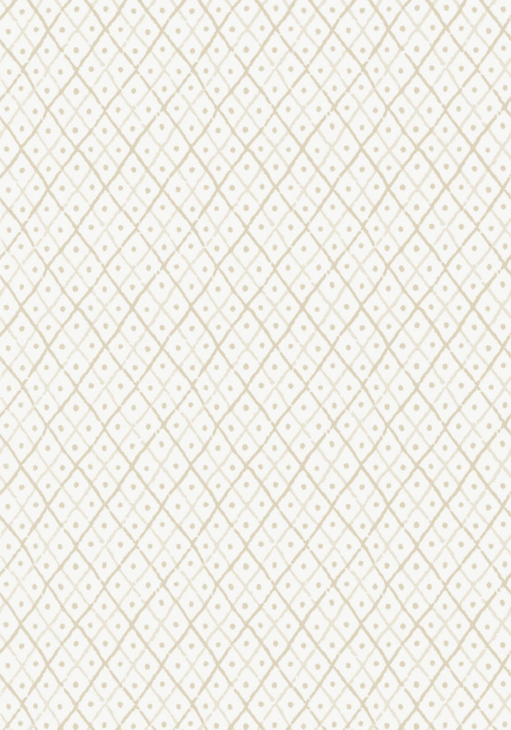 Anna French MINI TRELLIS Beige Wallpaper